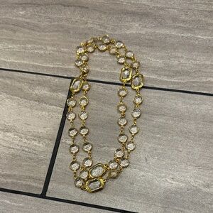 Elegant Gold Crystal Women's Necklace
